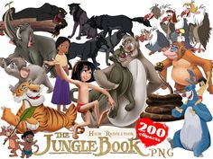 the jungle book is shown with many different characters