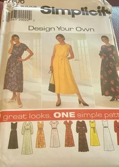 an image of a woman's dress pattern on the cover of a sewing book