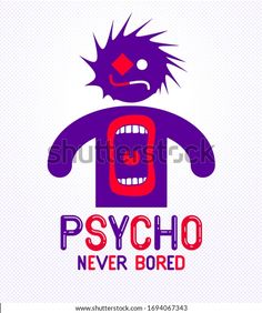 the logo for a psychic company with an image of a demon in purple and red