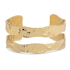 Get ready to be as bold as this cuff bracelet! With its textured design and adjustable fit, this piece will fit your style perfectly. Adjustable 18k Gold Plated Brass Base Elegant Hammered Adjustable Cuff Bracelet, Adjustable Gold Open Cuff Bracelet, Wide Cuff Bracelets, Linen Casual, Textured Design, Shoe Gifts, Wide Cuff, Wallet Accessories, Bag Straps