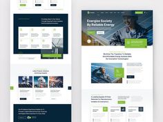 the website design for energy company