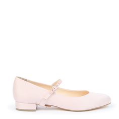 Rose Satin Customizable Ballet Flat + Twiggy Strap | Alterre Interchangeable Shoes - Sustainable Footwear & Ethical Shoes Cute Pink Shoes, Vegan Ballet Flats, Pink Flat Shoes, Light Pink Flats, 60s Shoes, Light Pink Shoes, Satin Ballet Flats, Pink Ballet Flats, T Strap Shoes