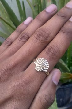 Scallop Shell Ring / Brass Ring / Minimalist Brass Ring / Shell Ring / Gift For Her / Birthday Gift Jewelry / Women Brass Ring / Easter Gift by Sanaya jewellers Details :- Handmade Item Material :- Brass Ring Size: 7 US and we can make ring size as per your requirement size. Simple Handmade Stackable Rings For Gift, Simple Handmade Stackable Rings As Gift, Christmas Sparkle, Coquille Saint Jacques, Jewelry Photoshoot, Scallop Shell, Shell Ring, Scallop Shells, Gift For Her Birthday