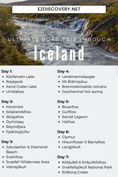 the iceland travel guide is shown in this image