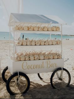 a cart that is sitting on the beach