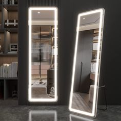 PRICES MAY VARY. 🔥SPECIFICATION - 63" x 20" LED lighted mirror, multi-layered for more protection. Adopt 21 LED beads strip, energy-efficient with 50,000hours lifetime and Aluminum Alloy frame with original edge-sealing technology, lasting and more durable. 🔥3 COLOR & ADJUST BRIGHTNESS - The brightness and light temperature of this mirror are controlled by a smart touch button. Short press the touch switch to change the color temperature into white light, warm light, and yellow light. Long pre Full Length Mirror With Lights, Free Standing Mirror, Stand Up Mirror, Outfit Coordination, Full Length Floor Mirror, Circular Lighting, Skincare Routines, Full Body Mirror, Led Makeup Mirror