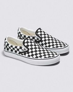 Vans Checkered Slip On, Vans Low Tops, Black And White Checkered Vans Outfit, Vans Shoes Checkered, Checked Vans, Making Oc, Checkered Vans Outfit, Apron Inspiration, Check Vans