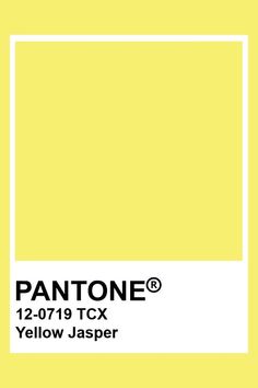 the pantone yellow color is shown in this image