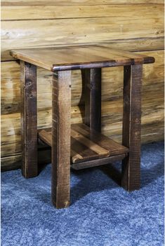 Montana Woodworks Homestead Collection Nightstand with Shelf-Rustic Furniture Marketplace Timber Frame Barn, Simple Woodworking Plans, Log Furniture, Woodworking Plans Diy, Wood Plans, Woodworking Ideas, Woodworking Furniture