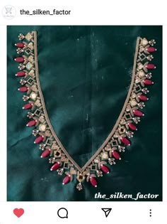 Latest Handwork Embroidery Designs, Khatli Work Design Kurti, Stone Work Embroidery, Khatli Work, Handwork Blouse, Maggam Work Designs, Hand Beaded Embroidery, New Blouse Designs