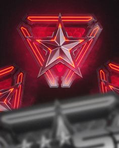 an image of a red neon sign with a star on it