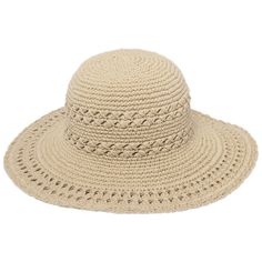 Women's Cotton Crochet Hat With A Large Brim (CHL1)-CROCHET-San Diego Hat Company