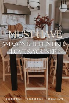 a kitchen table and chairs with the words must i have an oven in it?