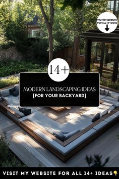 Outdoor Lounge with Sleek Modular Backyard Furniture Modern Landscaping Ideas