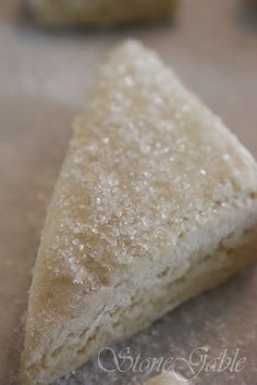 a piece of food sitting on top of a counter