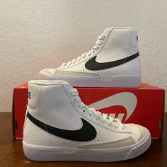 Product: Nike Blazer Mid '77 Gs 'White Black' Color: White / Black Size: 7y / 8.5 Us Women Style: Da4086-100 Condition: Brand New Without Original Box (Small Marking Inside Of Shoes; See Photos For Details); 100% Authentic Shipping: Same Day Shipping / Next Business Day Shipping Guaranteed Questions? Feel Free To Contact Me At Anytime For Any Questions Or Concerns. Thank You! Nike Blazer 77 Vintage, Shoes Nike Blazer, Nike Blazer Mid 77 Outfit, Nike Blazer 77, Nike Blazer Mid 77, Nike Blazer Mid, Nike Blazers Mid, Blazer Mid, Nike Blazer