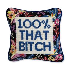 That Bitch Needlepoint Pillow Novelty Pillows, Furbish Studio, Bright Pillows, Hooked Pillow, Needlepoint Pillow, Needlepoint Christmas, Chic Pillows, Needlepoint Pillows, Small Pillows