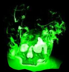 Neon Skull, Neon Green, Neon