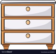 a wooden dresser with two drawers