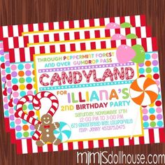 a candy land birthday party is shown