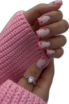 Multicolored Nails, Wow Nails, Casual Nails, Blush Nails, Work Nails, Heart Nails, Valentine's Day Nails, Valentines Nails, Best Acrylic Nails