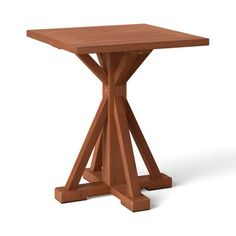 a wooden table on a white background with clippings to the top and bottom