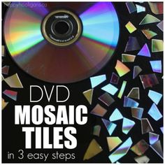 dvd mosaic tiles in 3 easy steps to make them look like they are made out of cds