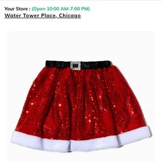 Claires Christmas Skirt One-Size. I’ve Included A Picture Of The Waist Measurement It Does Have A Bit Of Stretch New With Tags, Chr Fitted Bottoms For Christmas Holiday, Fitted Holiday Bottoms, Red Mini Skirt For Winter Party, Red Winter Party Mini Skirt, Red Mini Skirt For Party In Winter, Red Festive Bottoms For Winter, Festive Mini Skirt For Party Season, Red Bottoms For Christmas Holiday, Red Festive Winter Bottoms