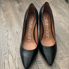 Never Worn, Amazing Condition!! Calvin Klein Gayle Pump, New Heels, Black Calvin Klein, Pointy Toe Heels, Black Leather Pumps, Calvin Klein Shoes, Calvin Klein Black, Leather Pumps, Womens Calvin Klein