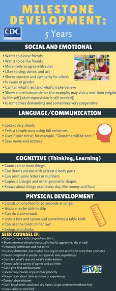 a poster with information about different types of children's development