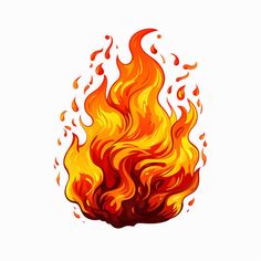 Cartoon Fire Png Clipart in Chiaroscuro Art Style Illustration: 4K Vector & PNG Fire Words Art, Digital Art Cartoon Style, Fire Outline, Fire Stencil, Fire Digital Art, Flames Png, Flame Illustration, Flames Art, Fire Cartoon