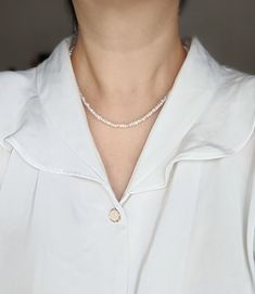 This Freshwater keshi seed pearl necklace, Layering pearl necklace, Tiny pearl necklace, Pearl necklace, Pearl choker, Chain pearl necklace looks so chic and modern. It is made with tiny freshwater keshi pearls (3.5-4mm) and 14k gold paperclip chain. The closure is a lobster claw closure. The length is 16.5 inches, so it sits right on your collar bones. It can be worn alone (see picture 6) or as a layering necklace (see picture 7). The original design does not include an extension chain, however Everyday Baroque Pearl Necklace, Minimalist Pearl White Beaded Necklaces With Pearl Charm, Minimalist Pearl White Beaded Necklace With Pearl Charm, Minimalist Pearl Necklace With Tiny Beads, Minimalist Pearl White Necklace With Tiny Beads, Minimalist Pearl White Pearl Necklace With Tiny Beads, Everyday Dainty Baroque Pearl Necklace, Dainty Everyday Baroque Pearl Necklace, White Pearl Choker With Clavicle Chain