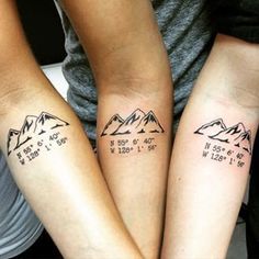 two people with matching tattoos on their arms