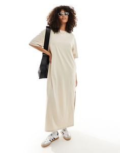 Dresses by ASOS DESIGN Double-tap worthy Plain design Drop shoulders Short sleeves Side slits Oversized fit Thailand Lookbook, Long Tshirt Dress, Fashion Pics, Winter Party Dress, Side Splits, Long Sleeve Floral Dress, Satin Slip Dress, Plain Design, Maxi Dress Trend