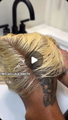 Tai Colón on Instagram: "Watch me tint 613 knots to match my skin tone better. Blonde wigs are nice but I have them white knots! Im not sure who came up with this method but they ATE🤏🏽🔥 TikTok found this video super helpful🤗 So I hope it helps, follow my TikTok (GlamByTai) for more wig tips & tricks! ❤️❤️ 
•
PRODUCTS:
@kisscolorsandcare honey brown
Shimmer Lights Purple Shampoo 
•
#613 #blonde #613hair #blondehair #613wig #blondewigs #lacewig #explore" Tone 613 Wig, Dark Skin Women With Colored Hair, Blonde Hair For Dark Skin Tone, Dark Skin With Blonde Hair, Blonde Hair Brown Skin, Blonde Hair Dark Skin, Brown Skin Blonde Hair, Wig Tips, Blonde Wigs