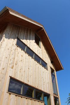 Exterior Siding - Reverse board and battan using cedar.  Marvin windows - Integrity Series