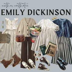 Author Aesthetic: Emily Dickinson Emily Dickinson Outfit, Emily Dickinson Aesthetic, Ingenue Ethereal, Soft Academia Aesthetic, Dark Nautical, Author Aesthetic, Soft Academia, Job Outfits, Winter Cottagecore