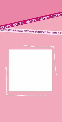 a pink birthday card with the words happy birthday written on it and a ribbon in front