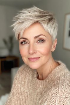 50+ Age-Defying Short Pixie Hairstyles for Women Over 50 in 2024 – CreativeBooster Silver White Hair, Older Women's Hairstyles, Bold Personality, Short Sassy Haircuts, Sassy Haircuts, Short Hair Images, Short Haircut Styles, Hairstyles For Women Over 50