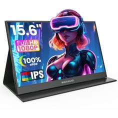 an image of a laptop with a woman wearing virtual glasses on it's screen