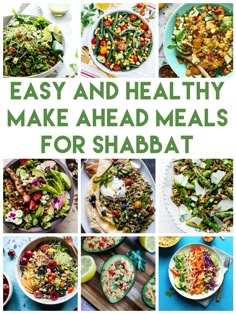 easy and healthy make - ahead meals for shabat