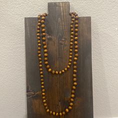 64” Beads Are Wood, Tied On A Brown Chord Super Light Weight So Many Ways To Wear! Beginner Henna, Beginner Henna Designs, Wooden Bead Necklaces, Wood Bead Necklace, Bead Necklaces, Wood Necklace, Pinterest Board, Brown Wood, Henna Designs