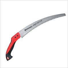 a red and black knife on a white background with the words eco tools written below it