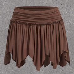 Music Festival Flowy Skirt Shorts Underneath Built In Brown Mini Skirt For Festival, Bohemian Pleated Skirted Bottoms, Rag Skirt, Rara Skirt, Mad Hatter Costume, Pirate Outfit, Hippie Skirts, Skirt Shorts, Brown Skirts