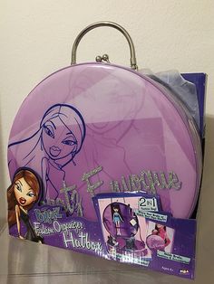 a purple purse with an image of rappui on it