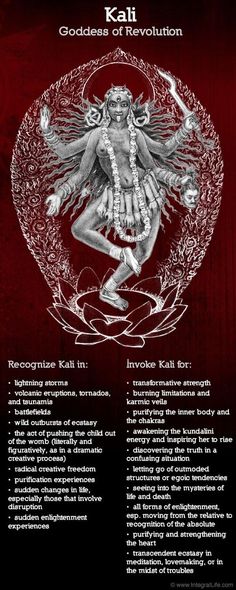 the poster for goddesss of revolution, which features an image of hindu deities and their meanings