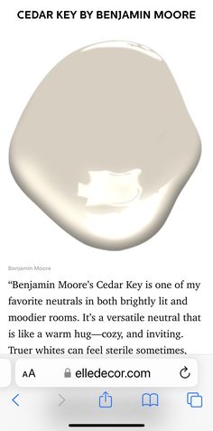 an image of a cell phone with the text cedar key by behann moore