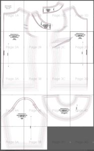 the front and back view of a sewing pattern