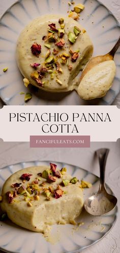 Pistachio Panna Cotta. Pistachio Dessert, Pistachio Recipes, Pistachio Butter, Panna Cotta Recipe, Butter Recipe, Cooking Show, Pudding Recipes, Healthy Dessert Recipes, Cookie Desserts