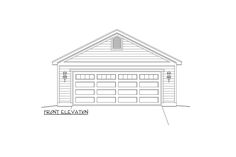 the front elevation of a two car garage